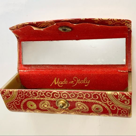 Vintage Fiocchi Italian Snap Lipstick Case w/Mirror - Picture 4 of 8